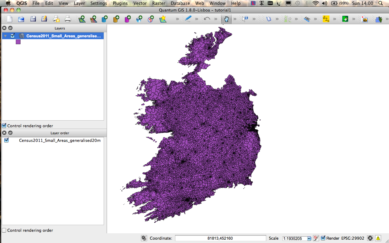 image of ireland in purple